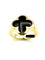Bague 55 Van Cleef & Arpels Pure Alhambra - Bague en or jaune 18k et onyx 58 Facettes VCA BG 1056