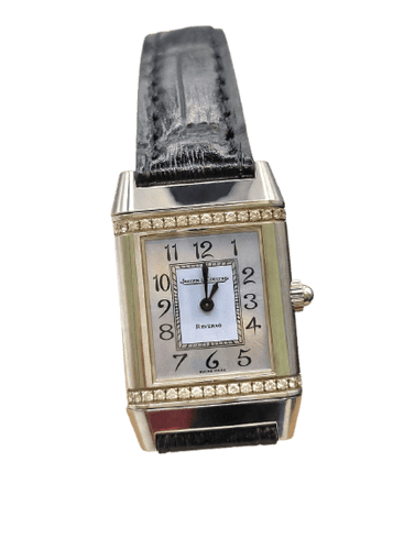 Montre Jaeger-LeCoultre Reverso Lady - Montre à quartz en acier avec diamants 58 Facettes CV-138