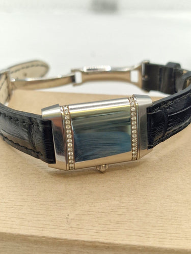Montre Jaeger-LeCoultre Reverso Lady - Montre à quartz en acier avec diamants 58 Facettes CV-138