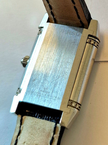 Montre Jaeger-LeCoultre Reverso Lady - Montre à quartz en acier avec diamants 58 Facettes CV-138