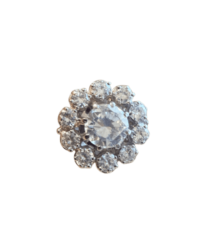 Bague 49 Bague Marguerite Art déco en platine et or blanc 18k, diamants 58 Facettes :mm