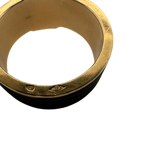 Bague 52 Hermès - Bague en or jaune et crin de cheval 58 Facettes 50242