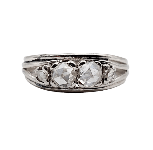Bague 51.5 Bague jarretière Art déco en platine et diamants taille rose, vers 1920 58 Facettes A07907