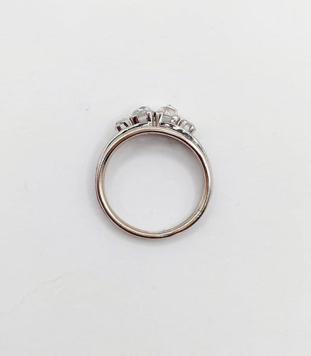 Bague 51.5 Bague jarretière Art déco en platine et diamants taille rose, vers 1920 58 Facettes A07907