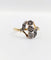 Bague 61 Bague ancienne à fleurs en or 18k et diamants taille rose 58 Facettes A07909