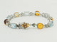 Bracelet Bracelet en or blanc 18 carats, pierres fines, diamants et ambre 58 Facettes 31746