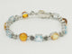 Bracelet Bracelet en or blanc 18 carats, pierres fines, diamants et ambre 58 Facettes 31746