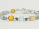 Bracelet Bracelet en or blanc 18 carats, pierres fines, diamants et ambre 58 Facettes 31746