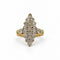 Bague 51 Bague marquise en or jaune et blanc 750‰, diamants 58 Facettes 260260R