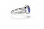 Bague 53 Tanzanite Impériale - Bague en or blanc 18 carats, tanzanite et diamants 58 Facettes F84LP28