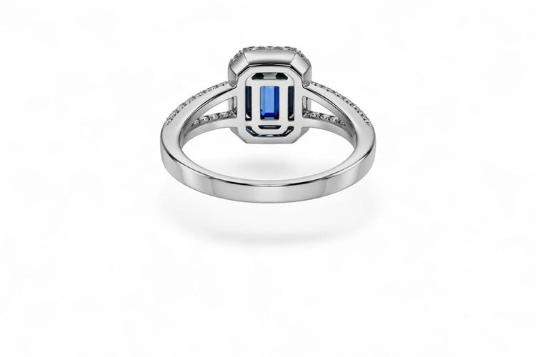 Bague 53 Tanzanite Impériale - Bague en or blanc 18 carats, tanzanite et diamants 58 Facettes F84LP28