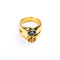 Bague 55 Bague Toi et Moi en or jaune 18k avec saphirs bleus et jaunes 58 Facettes LMB-380