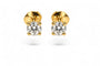 Boucles d'oreilles Éclat Solaire - Boucles d’oreilles en or jaune 18 carats et diamants taille brillant 58 Facettes F86LP28