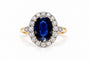 Bague 59 La Pompadour Éternelle - Bague Pompadour en or jaune 18 carats, saphir et diamants 58 Facettes F76LP28