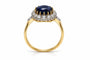 Bague 59 La Pompadour Éternelle - Bague Pompadour en or jaune 18 carats, saphir et diamants 58 Facettes F76LP28