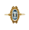 Bague 60 Art déco - Bague en or 18k, aigue-marine et couronne fleurie (vers 1920) 58 Facettes A07910