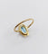 Bague 60 Art déco - Bague en or 18k, aigue-marine et couronne fleurie (vers 1920) 58 Facettes A07910