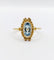 Bague 60 Art déco - Bague en or 18k, aigue-marine et couronne fleurie (vers 1920) 58 Facettes A07910