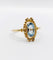 Bague 60 Art déco - Bague en or 18k, aigue-marine et couronne fleurie (vers 1920) 58 Facettes A07910