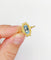 Bague 60 Art déco - Bague en or 18k, aigue-marine et couronne fleurie (vers 1920) 58 Facettes A07910