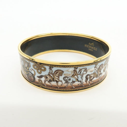 Bracelet Hermès Caleche - Bracelet jonc en émail 58 Facettes gf933isr54