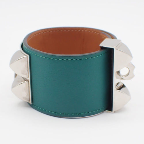 Bracelet Hermès - Bracelet Collier de Chien en cuir vert 58 Facettes i457q46nw6