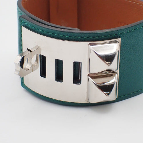 Bracelet Hermès - Bracelet Collier de Chien en cuir vert 58 Facettes i457q46nw6