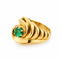 Bague 53 Bague en or jaune 750/1000 avec émeraude 58 Facettes Bague