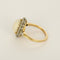 Bague 57 Bague marguerite en or jaune et or gris, opale et diamants taille ancienne 58 Facettes 58FC68