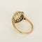 Bague 57 Bague marguerite en or jaune et or gris, opale et diamants taille ancienne 58 Facettes 58FC68