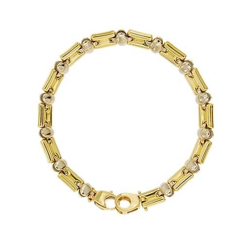Bracelet Bracelet unisexe en or jaune et or blanc 18 ct 58 Facettes 35419