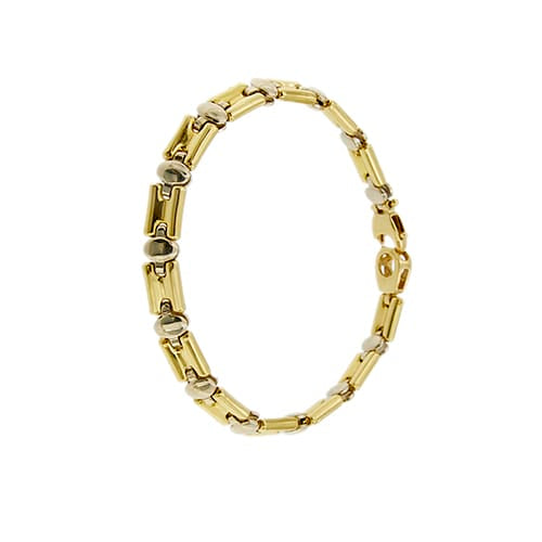 Bracelet Bracelet unisexe en or jaune et or blanc 18 ct 58 Facettes 35419