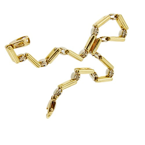Bracelet Bracelet unisexe en or jaune et or blanc 18 ct 58 Facettes 35419
