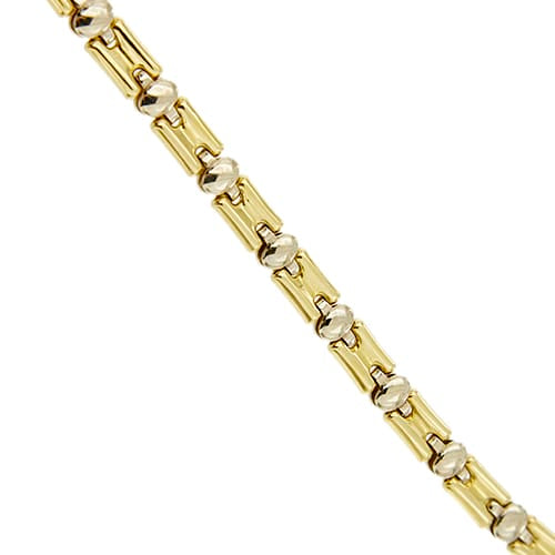 Bracelet Bracelet unisexe en or jaune et or blanc 18 ct 58 Facettes 35419