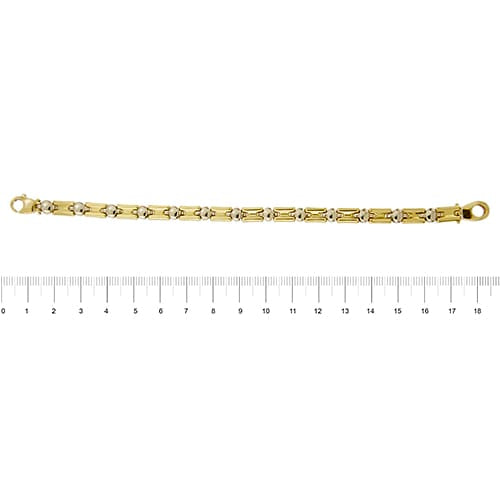 Bracelet Bracelet unisexe en or jaune et or blanc 18 ct 58 Facettes 35419