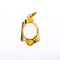 Pendentif Médaille religieuse hexagonale en nacre et or jaune, motif de roses 58 Facettes LMB-420