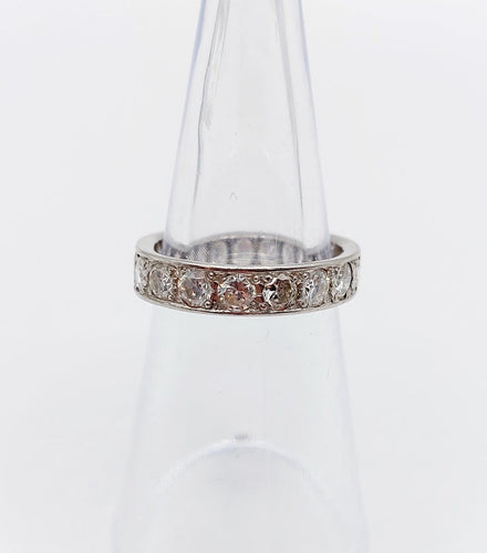 Bague 49 Alliance américaine en platine et diamants, 1,60 ct, vers 1940 58 Facettes A07911