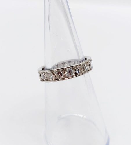 Bague 49 Alliance américaine en platine et diamants, 1,60 ct, vers 1940 58 Facettes A07911