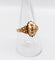 Bague 58 Bague chevalière victorienne en or rose 18k, fleur, vers 1890 58 Facettes A07917