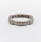 Bague 55.5 Alliance américaine en or blanc 18k avec diamants, vers 1960 58 Facettes A07918