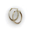 Boucles d'oreilles Créoles ovales bicolores en or 14k 58 Facettes 11235