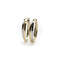 Boucles d'oreilles Créoles ovales bicolores en or 14k 58 Facettes 11235