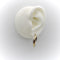 Boucles d'oreilles Créoles ovales bicolores en or 14k 58 Facettes 11235
