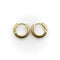 Boucles d'oreilles Créoles vintage côtelées en or 14k 58 Facettes 11234