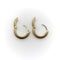 Boucles d'oreilles Créoles vintage côtelées en or 14k 58 Facettes 11234