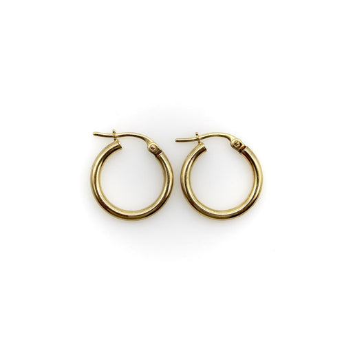 Boucles d'oreilles Créoles vintage en or 14k 58 Facettes 11232