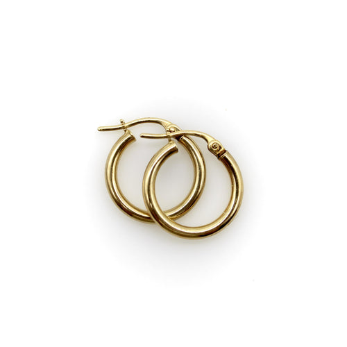 Boucles d'oreilles Créoles vintage en or 14k 58 Facettes 11232