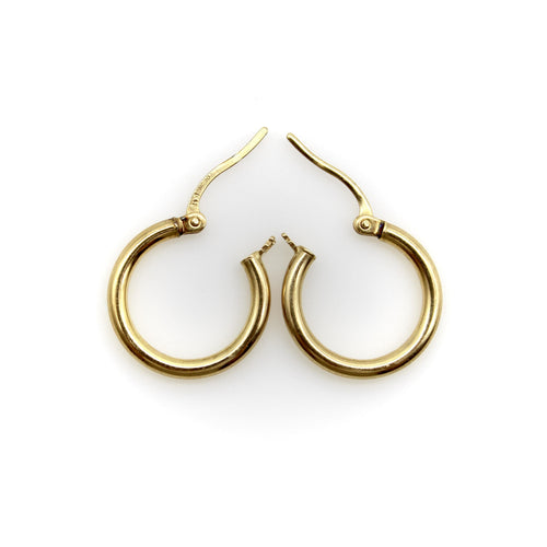 Boucles d'oreilles Créoles vintage en or 14k 58 Facettes 11232