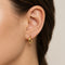 Boucles d'oreilles Boucles d’oreilles créoles macaroni vintage italiennes en or 18k 58 Facettes 11233