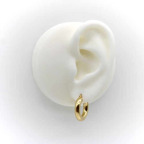 Boucles d'oreilles Boucles d’oreilles créoles macaroni vintage italiennes en or 18k 58 Facettes 11233